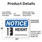 Signmission Height _, 24 in W x Rectangle, Plastic OS-2PACK-NS-P-1824-L-13452 - alternate 2